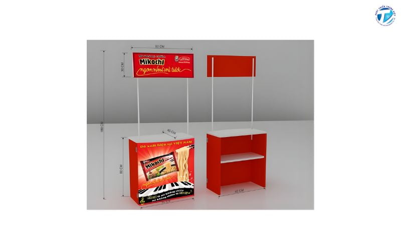 Kích thước booth nhựa tiêu chuẩn